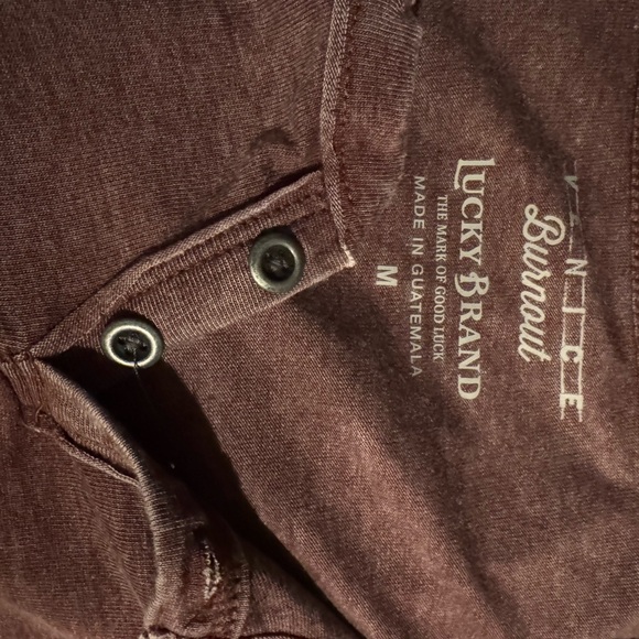 Lucky Brand Burgundy Henley Shirt - Picture 3 of 3